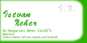 istvan neher business card